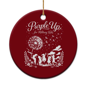Purple Up For Military Kids Dandelion Inspirational Ceramic Ornament Month of the Military Child Awareness Brat Support TS02 1pc Red Print Your Wear