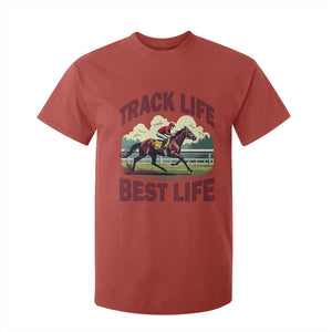 Track Life Best Life Horse Racing Enthusiast T Shirt For Kid Retro Jockey and Racehorse Trackside Southern Equestrian TS02 Red Print Your Wear