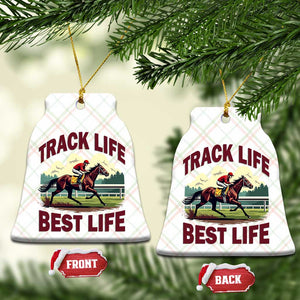 Track Life Best Life Horse Racing Enthusiast Ceramic Ornament Retro Jockey and Racehorse Trackside Southern Equestrian TS02 Print Your Wear