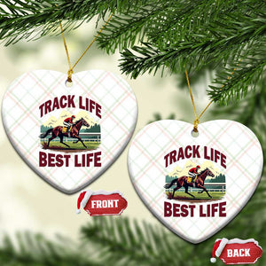 Track Life Best Life Horse Racing Enthusiast Ceramic Ornament Retro Jockey and Racehorse Trackside Southern Equestrian TS02 Print Your Wear