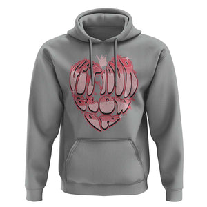 Retro 70s 80s Hoodie Get Your Glow On GLow Party Retro 70s 80s Graffiti Heart Shape TS02 Sport Gray Print Your Wear