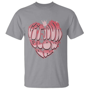 Retro 70s 80s T Shirt Get Your Glow On GLow Party Retro 70s 80s Graffiti Heart Shape TS02 Sport Gray Print Your Wear