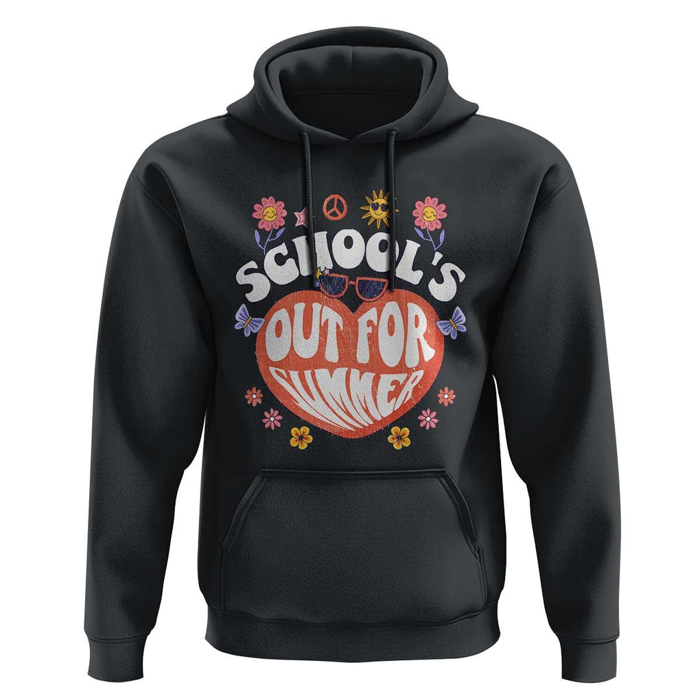 Summer Break Hoodie Retro Last Day of School's Out For Summer Teacher Boys Girls TS02 Black Print Your Wear