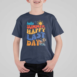 Summer Break T Shirt For Kid Happy Last Day of School Teacher Student Hello Summer TS02 Navy Print Your Wear