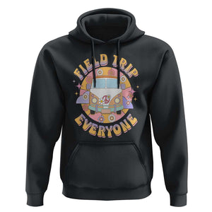 Summer Break Hoodie Field School Trip Anyone Groovy School Bus Driver Hippie Bus TS02 Black Print Your Wear