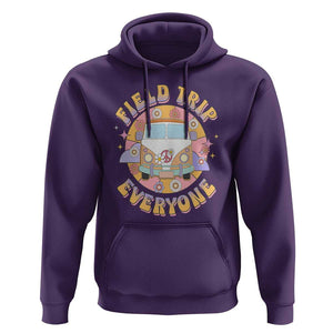 Summer Break Hoodie Field School Trip Anyone Groovy School Bus Driver Hippie Bus TS02 Purple Print Your Wear