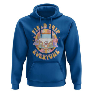 Summer Break Hoodie Field School Trip Anyone Groovy School Bus Driver Hippie Bus TS02 Royal Blue Print Your Wear