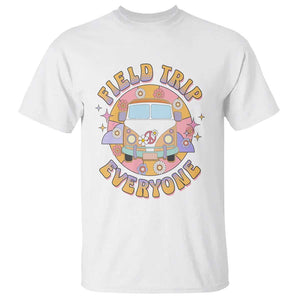 Summer Break T Shirt Field School Trip Anyone Groovy School Bus Driver Hippie Bus TS02 White Print Your Wear