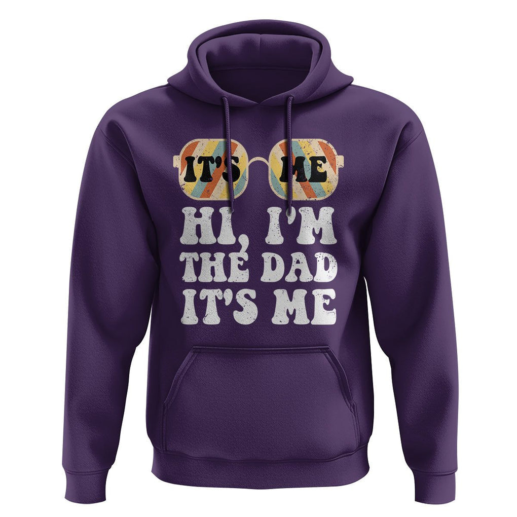 Funny Retro Dad Hoodie It's Me Hi I'm The Dad It's Me Father's Day TS02 Purple Print Your Wear