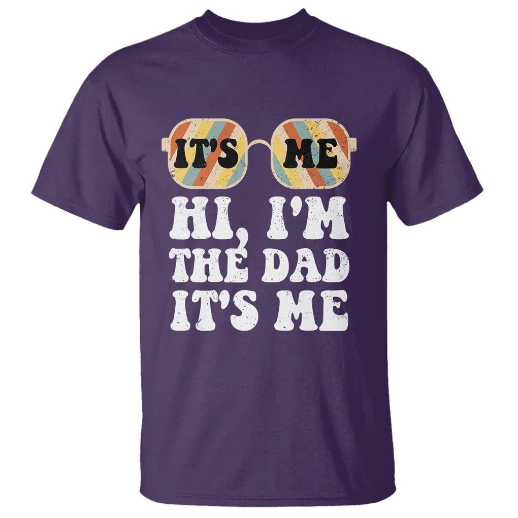 Funny Retro Dad T Shirt It's Me Hi I'm The Dad It's Me Father's Day TS02 Purple Print Your Wear