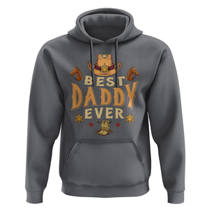 Horse Dad Hoodie Best Daddy Ever Retro Western Cowboy Style TS02 Charcoal Print Your Wear