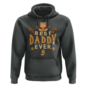 Horse Dad Hoodie Best Daddy Ever Retro Western Cowboy Style TS02 Dark Heather Print Your Wear