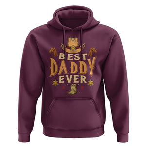 Horse Dad Hoodie Best Daddy Ever Retro Western Cowboy Style TS02 Maroon Print Your Wear