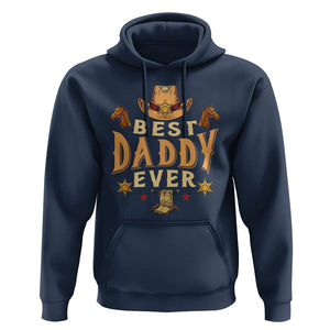 Horse Dad Hoodie Best Daddy Ever Retro Western Cowboy Style TS02 Navy Print Your Wear