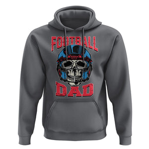 Football Dad Hoodie Skull With Helmet Rugby Father's Day TS02 Charcoal Print Your Wear
