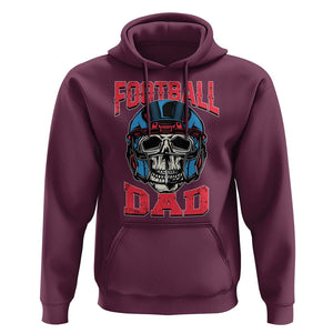 Football Dad Hoodie Skull With Helmet Rugby Father's Day TS02 Maroon Print Your Wear