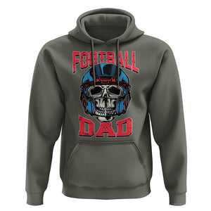 Football Dad Hoodie Skull With Helmet Rugby Father's Day TS02 Military Green Print Your Wear