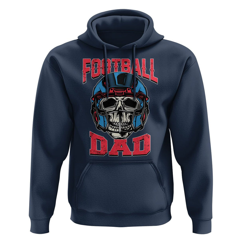 Football Dad Hoodie Skull With Helmet Rugby Father's Day TS02 Navy Print Your Wear