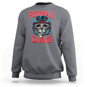 Football Dad Sweatshirt Skull With Helmet Rugby Father's Day TS02 Charcoal Print Your Wear