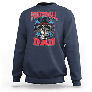 Football Dad Sweatshirt Skull With Helmet Rugby Father's Day TS02 Navy Print Your Wear