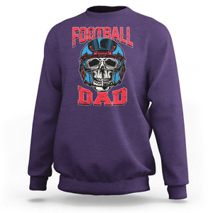 Football Dad Sweatshirt Skull With Helmet Rugby Father's Day TS02 Purple Print Your Wear