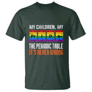 LGBT Mom Pride T Shirt My Children My Pride Vintage Periodic Table LGBT Flag TS02 Dark Forest Green Printyourwear