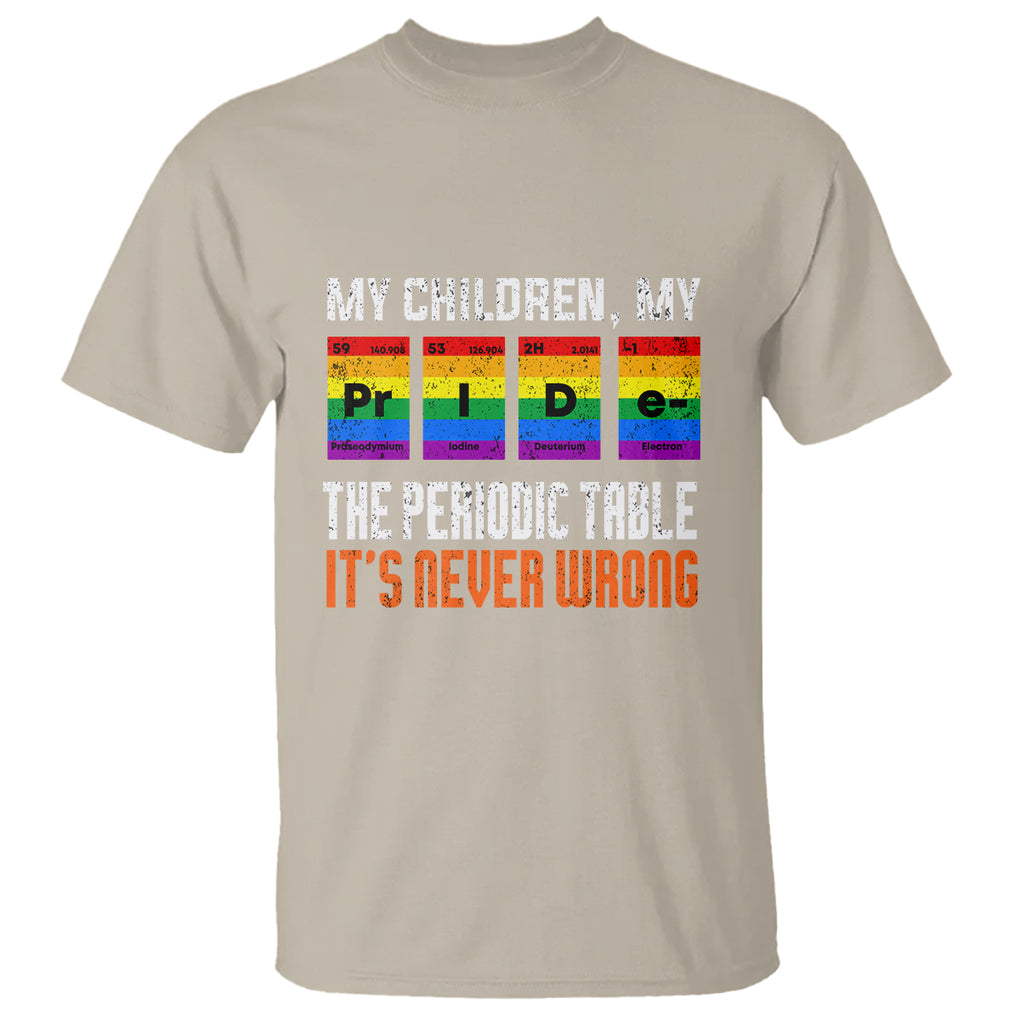 LGBT Mom Pride T Shirt My Children My Pride Vintage Periodic Table LGBT Flag TS02 Sand Printyourwear