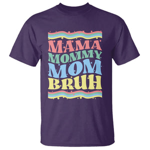 Retro Groovy Mama T Shirt Mama Mommy Mom Bruh Funny Mother's Day TS02 Purple Printyourwear