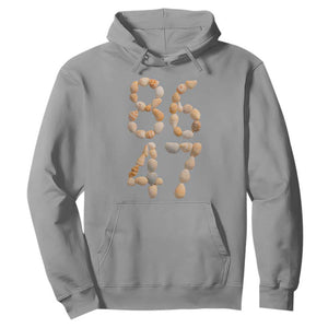 86 47 Seashell Subtle Summer Coastal Graphic Hoodie Viral Beach Walk Political Satire TS02 Sport Gray Print Your Wear