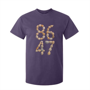 86 47 Seashell Subtle Summer Coastal Graphic T Shirt For Kid Viral Beach Walk Political Satire TS02 Purple Print Your Wear