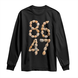 86 47 Seashell Subtle Summer Coastal Graphic Long Sleeve Shirt Viral Beach Walk Political Satire TS02 Black Print Your Wear