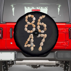 86 47 Seashell Subtle Summer Coastal Graphic Spare Tire Cover Viral Beach Walk Political Satire TS02 Black Print Your Wear