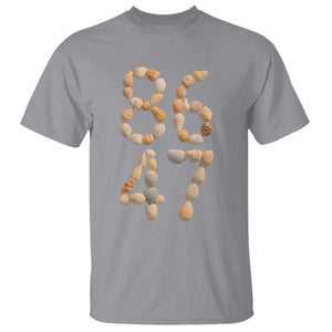 86 47 Seashell Subtle Summer Coastal Graphic T Shirt Viral Beach Walk Political Satire TS02 Sport Gray Print Your Wear