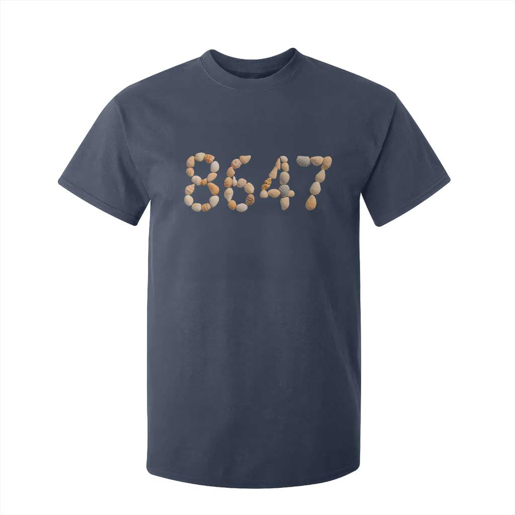 86 47 Seashell Beach Walk Graphic T Shirt For Kid Subtle Coastal Summer Political Satire TS02 Navy Print Your Wear