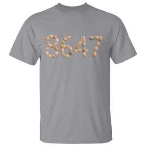 86 47 Seashell Beach Walk Graphic T Shirt Subtle Coastal Summer Political Satire TS02 Sport Gray Print Your Wear