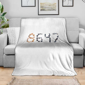 86 47 Seashell Graphic Subtle Summer Coastal Throw Blanket Viral 2026 Beach Walk Political Satire TS02 Print Your Wear
