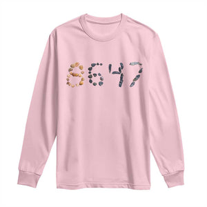 86 47 Seashell Graphic Subtle Summer Coastal Long Sleeve Shirt Viral 2026 Beach Walk Political Satire TS02 Light Pink Print Your Wear