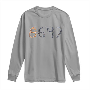 86 47 Seashell Graphic Subtle Summer Coastal Long Sleeve Shirt Viral 2026 Beach Walk Political Satire TS02 Sport Gray Print Your Wear