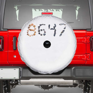 86 47 Seashell Graphic Subtle Summer Coastal Spare Tire Cover Viral 2026 Beach Walk Political Satire TS02 White Print Your Wear