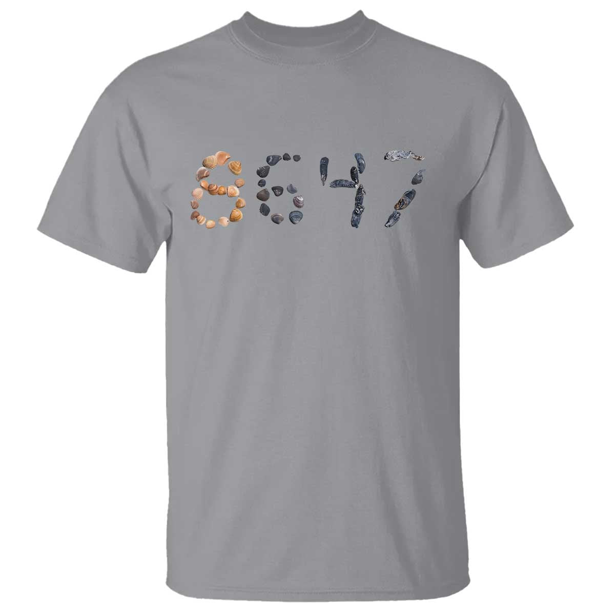 86 47 Seashell Graphic Subtle Summer Coastal T Shirt Viral 2026 Beach Walk Political Satire TS02 Sport Gray Print Your Wear