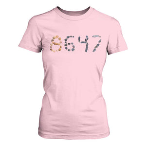 86 47 Seashell Graphic Subtle Summer Coastal T Shirt For Women Viral 2026 Beach Walk Political Satire TS02 Light Pink Print Your Wear