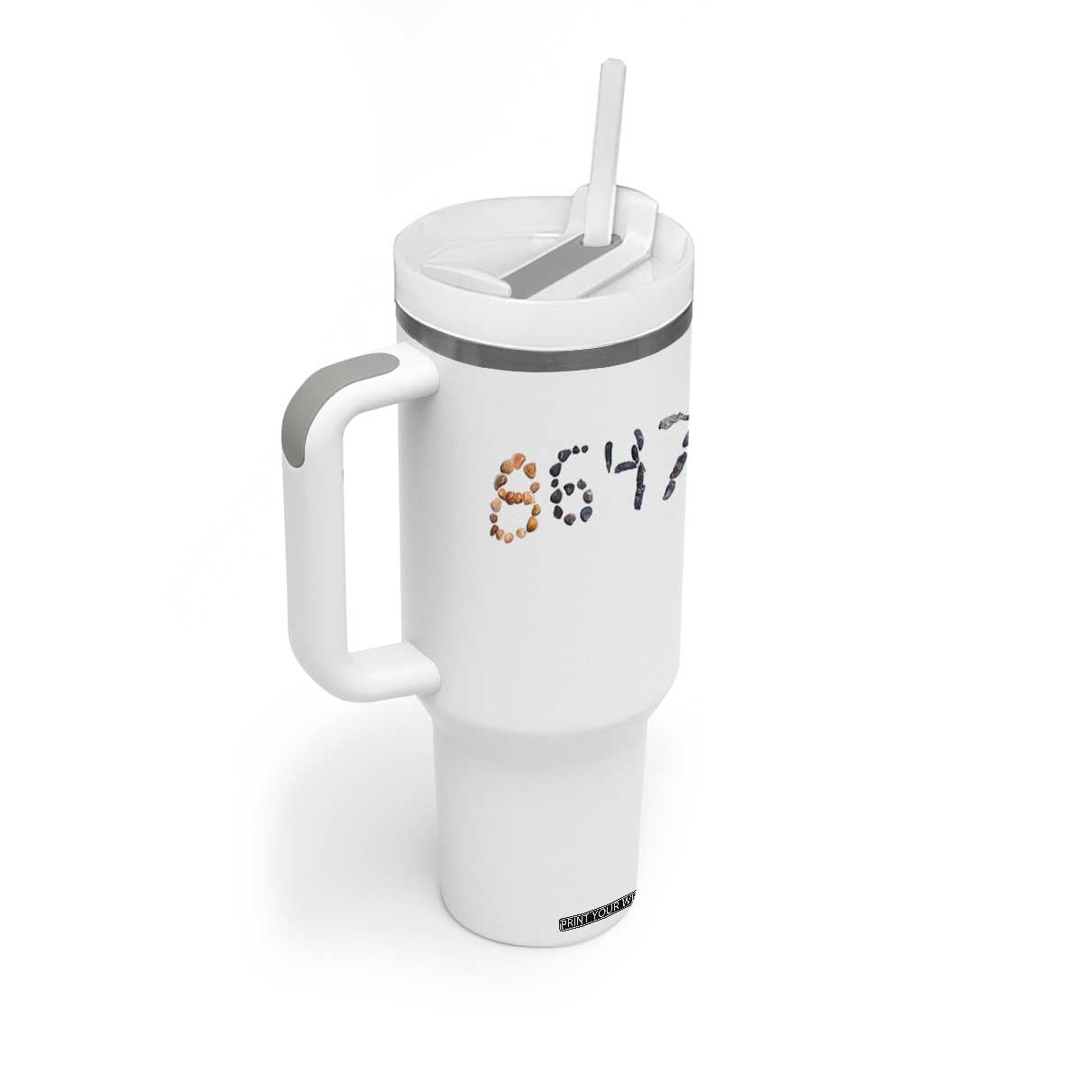 86 47 Seashell Graphic Subtle Summer Coastal Tumbler With Handle Viral 2026 Beach Walk Political Satire TS02 Print Your Wear