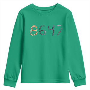 86 47 Seashell Graphic Subtle Summer Coastal Youth Sweatshirt Viral 2026 Beach Walk Political Satire TS02 Irish Green Print Your Wear