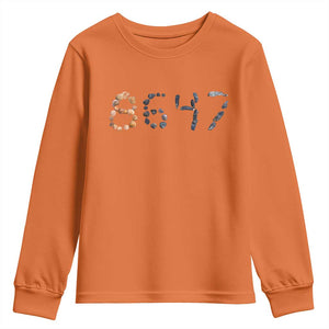 86 47 Seashell Graphic Subtle Summer Coastal Youth Sweatshirt Viral 2026 Beach Walk Political Satire TS02 Orange Print Your Wear