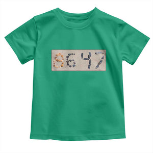 86 47 Seashell Beach Sand Graphic Toddler T Shirt Subtle Coastal Summer Political Satire TS02 Irish Green Print Your Wear