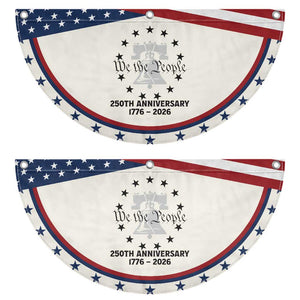 We The People 250th Anniversary Liberty Bell Patriotic Fan Flag USA 1776 to 2026 America Semiquincentennial Celebration
