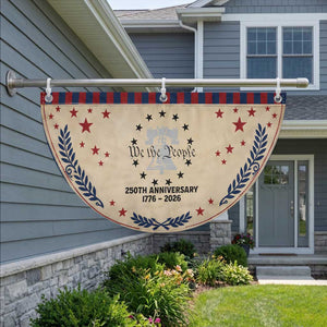 We The People 250th Anniversary Liberty Bell Patriotic Fan Flag USA 1776 to 2026 America Semiquincentennial Celebration