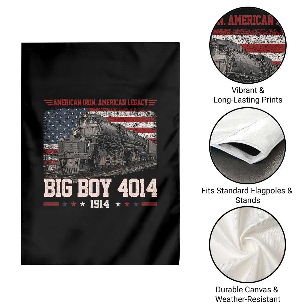 Vintage USA Steam Locomotive Patriotic Pride Garden Flag American Iron American Legacy TS02 Print Your Wear