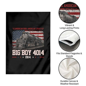 Vintage USA Steam Locomotive Patriotic Pride Garden Flag American Iron American Legacy TS02 Print Your Wear