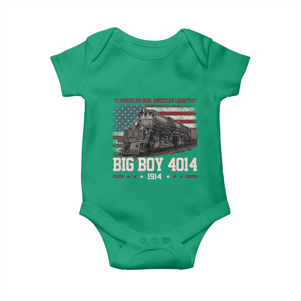 Vintage USA Steam Locomotive Patriotic Pride Baby Onesie American Iron American Legacy TS02 Irish Green Print Your Wear